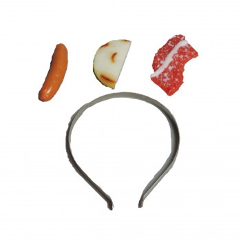 日本職人が作る 食品サンプル カチューシャ バーベキューセット（生肉/玉ねぎ/ソーセージ） IP-394
