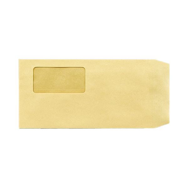 キングコーポレーション 窓明No.1 封筒 クラフト 長3 枠なし センター貼 アドヘヤ 1201811ケース（1000枚）