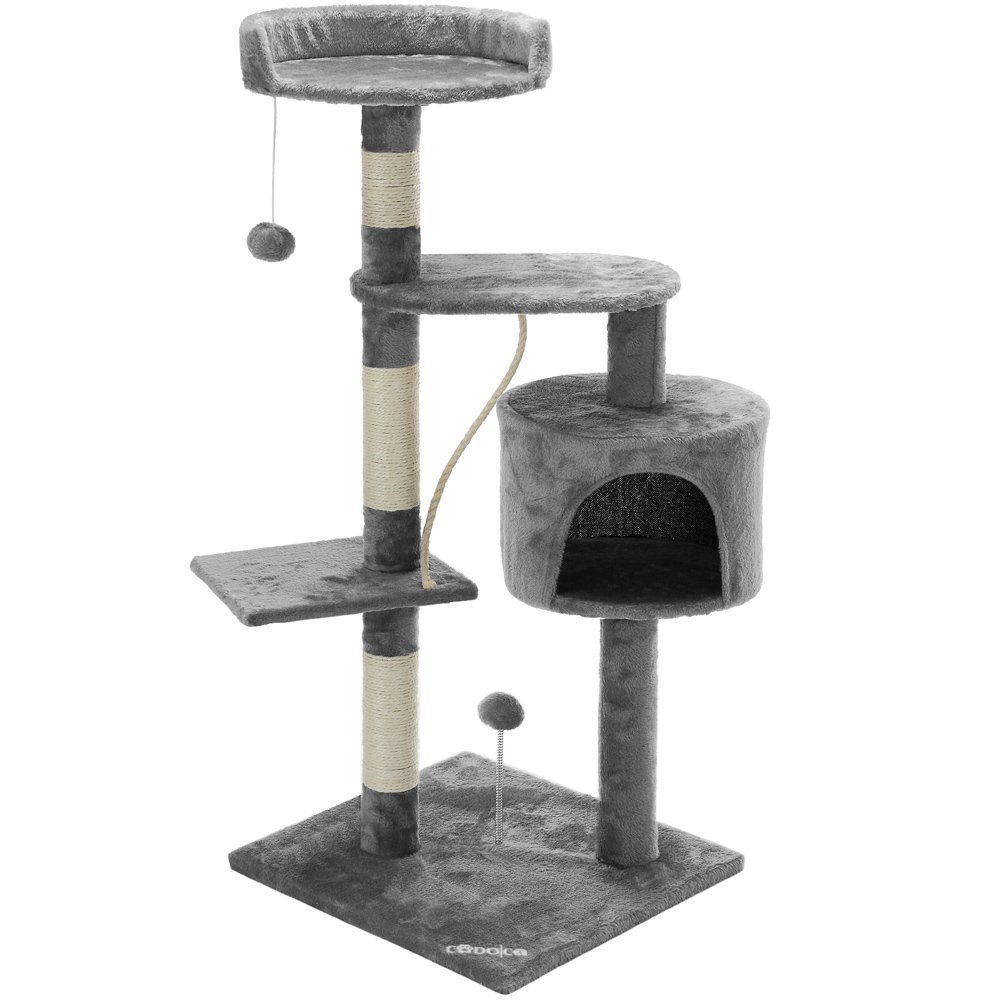 キャットタワー 据え置き スリム ハンモック付 猫タワー キャットハウス 爪とぎ 運動不足 ストレス解消 猫用品 ペット用品 頑丈 安定 猫 ねこ 隠れ家 多頭飼い 猫ハウス