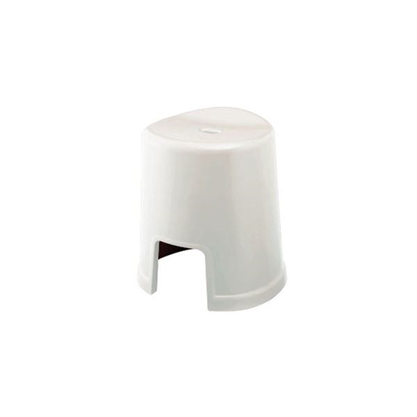 12セット シンプル バスチェア/風呂椅子 400 ホワイト すべり止め付き 材質：PP HOME＆HOME