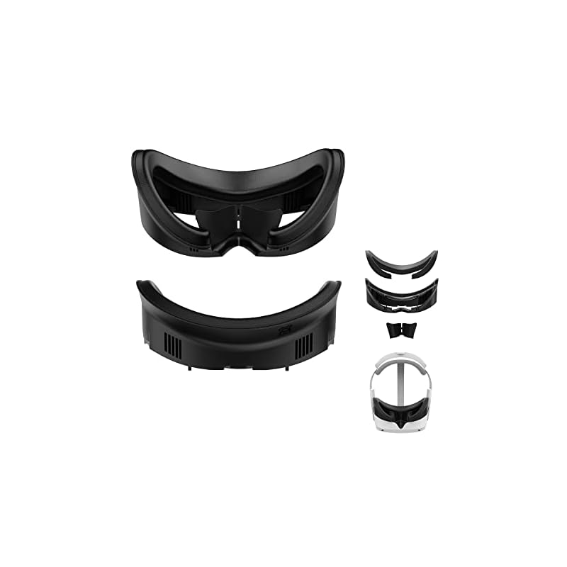 AMVR Pico 4//PICO 4 Pro に対応 PU フェイスクッション フェイスカバーフェイスフォームパッド交換アンチリークノーズパッド＆メガネ拭き付き 専用 vr アクセサリー