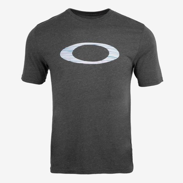 リングロゴ グレー半袖Tシャツ 若いカジュアルなベーシック半袖Tシャツ デイリーファッションコーディネート メンズ半袖Tシャツ メンズTシャツ 旅行ファッション