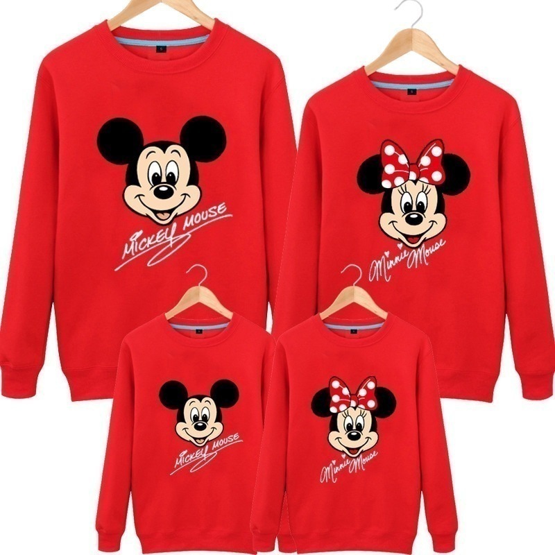 【4点セット】レディースファッション 7色親子ペア 韓国 ママと娘 おそろ ミッキーマウストレーナー