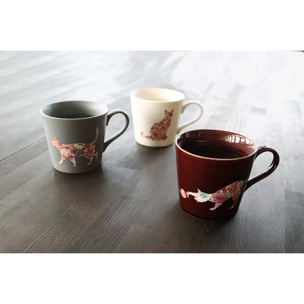 温感 ネコ マグカップ ３個 セット かわいい グレース 温度 変化 コーヒー カップ ギフト プレゼント おしゃれ オリジナル ブランド 保温 良好