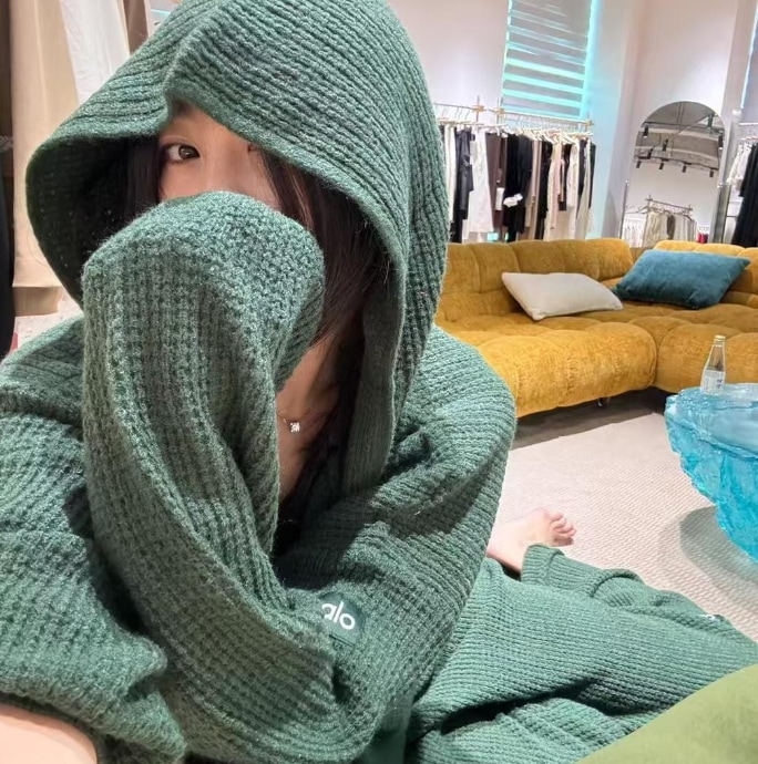 ワッフルニットカーディガン トップス レディース フルジップ パーカー レイジーレトロ カジュアル アウター ジャケット391