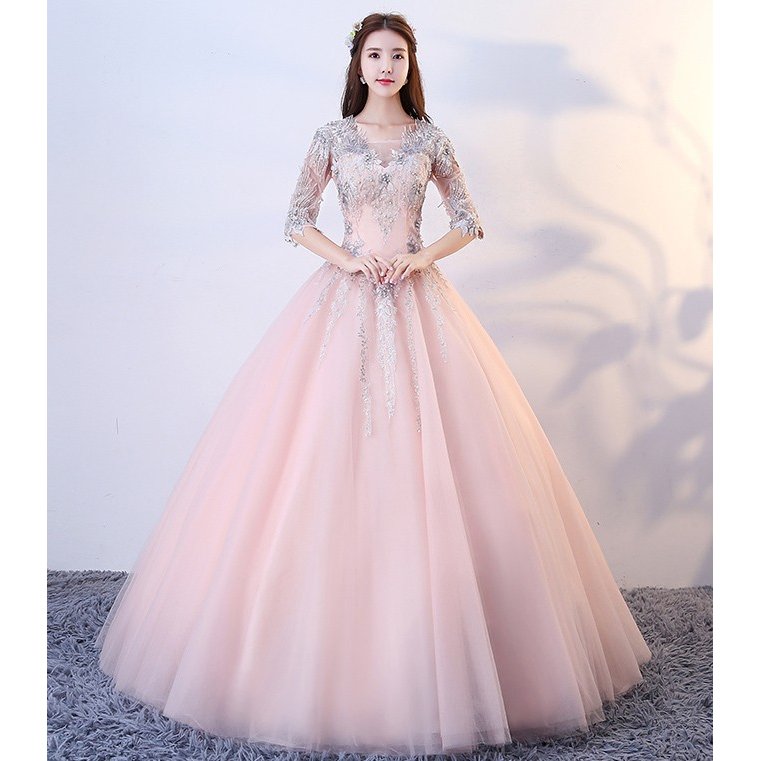 カラードレス 演奏会用ロングドレス ウェディングドレス 結婚式 人気 ラベンダー ワンピース 二次会ドレス パーティードレス ピンク