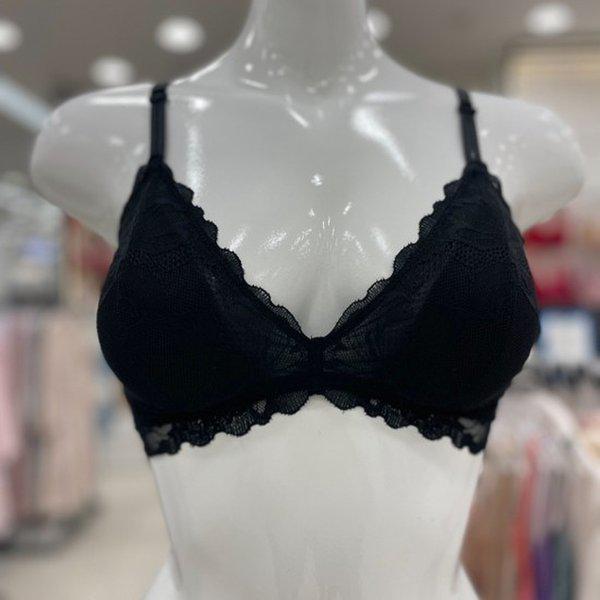 ジャカードレースノンワイヤートライアングルブラレット/BR1991A BK