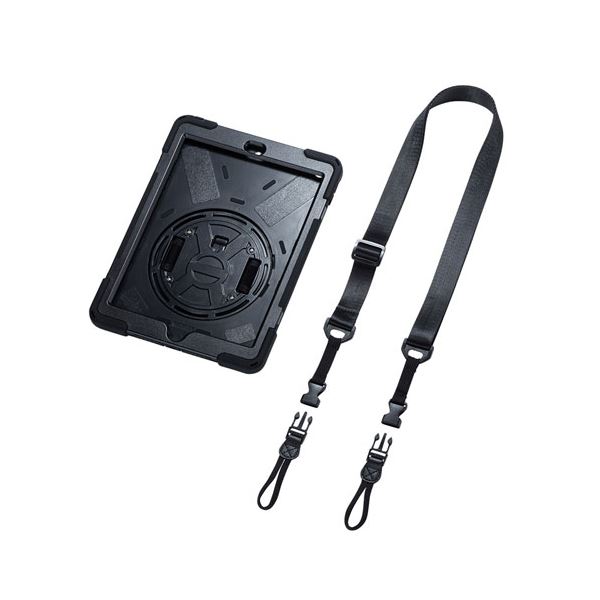 サンワサプライ iPad 10.2インチ 耐衝撃ケース(ハンドルスタンドショルダーベルト付き・ブラック) PDA-IPAD1617BK 6,043円