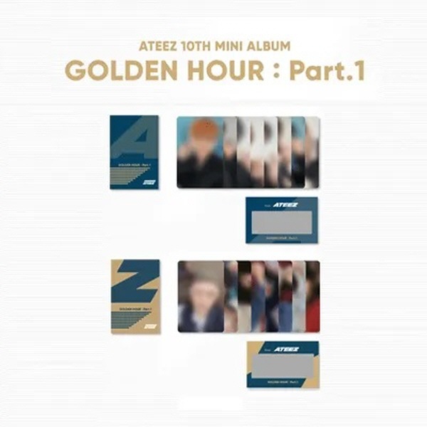 [A SET / Z SET 2種 SET] ATEEZ - GOLDEN HOUR : Part.1 OFFICIAL MD PHOTO & SCRATCH CARD SET 新品
