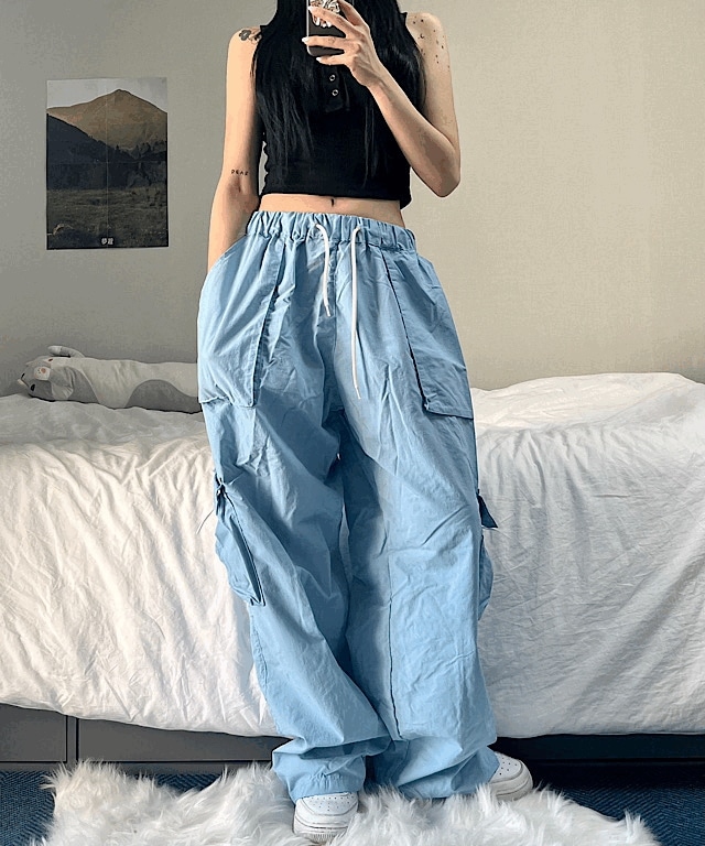 [おすすめアイテム] ポケットストリングカーゴパンツ3color