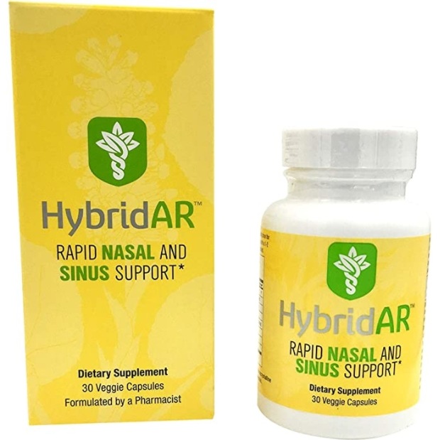 HybridAR Rapid Nasal and Sinus Support by Hybrid Remedies Pharmacist Formulated Natural Herbal Formu