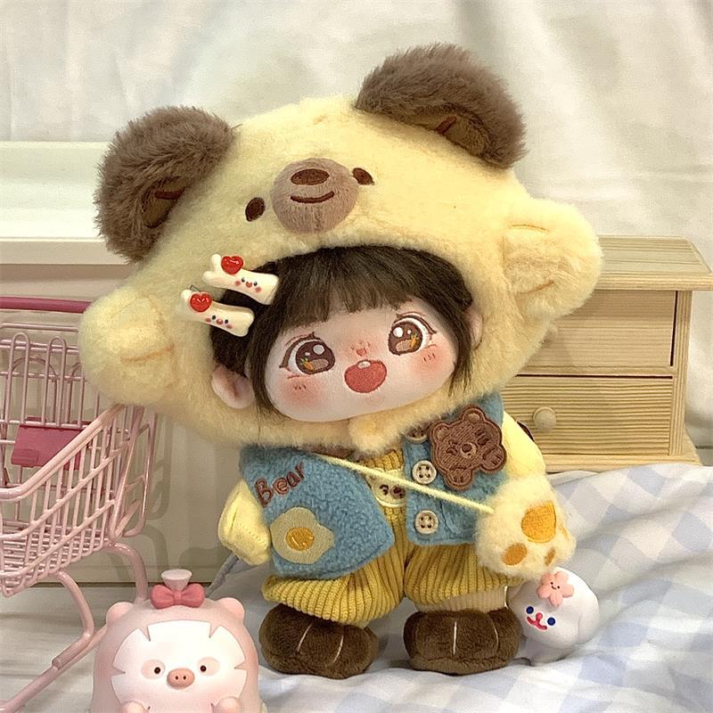 ぬいぐるみベビー服秋冬20cm男性ドールコートクマの卵黄パイスーツ可愛くて多用途