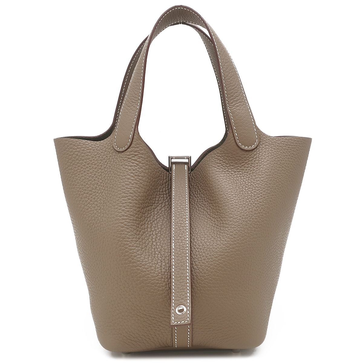 エルメス HERMES ハンドバッグ ピコタンロックPM トリヨンクレマンス エトゥープ シルバー金具 新品 未使用 グレージュ K刻印（2025年製） 【箱】【中古】