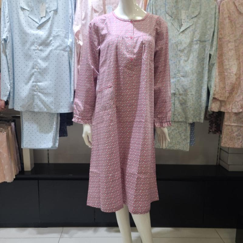 綿80番手 朱子 シマウマ捺染ガウン[VGNA204]-PK_BP 12,165円