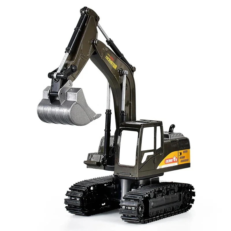 子供用合金リモコン掘削機電動おもちゃ掘削機砂浜砂掘り男の子誕生日プレゼント