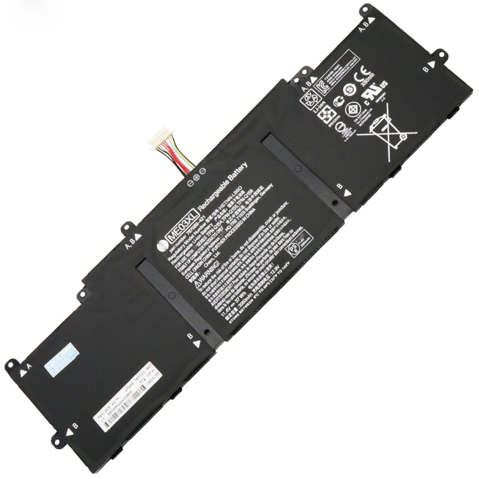 ME03XL 電池・HPノートパソコン互換 37Wh TPN-Q154 Q155 Q156 HSTNN-LB6O UB6M ME03X 交換用のバッテリー dc909-A1025