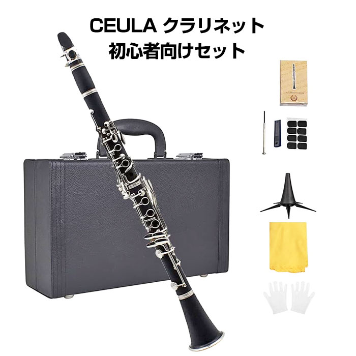 クラリネット 初心者向けセット ニッケルメッキ B調 Clarinet ベーム式 - 管楽器