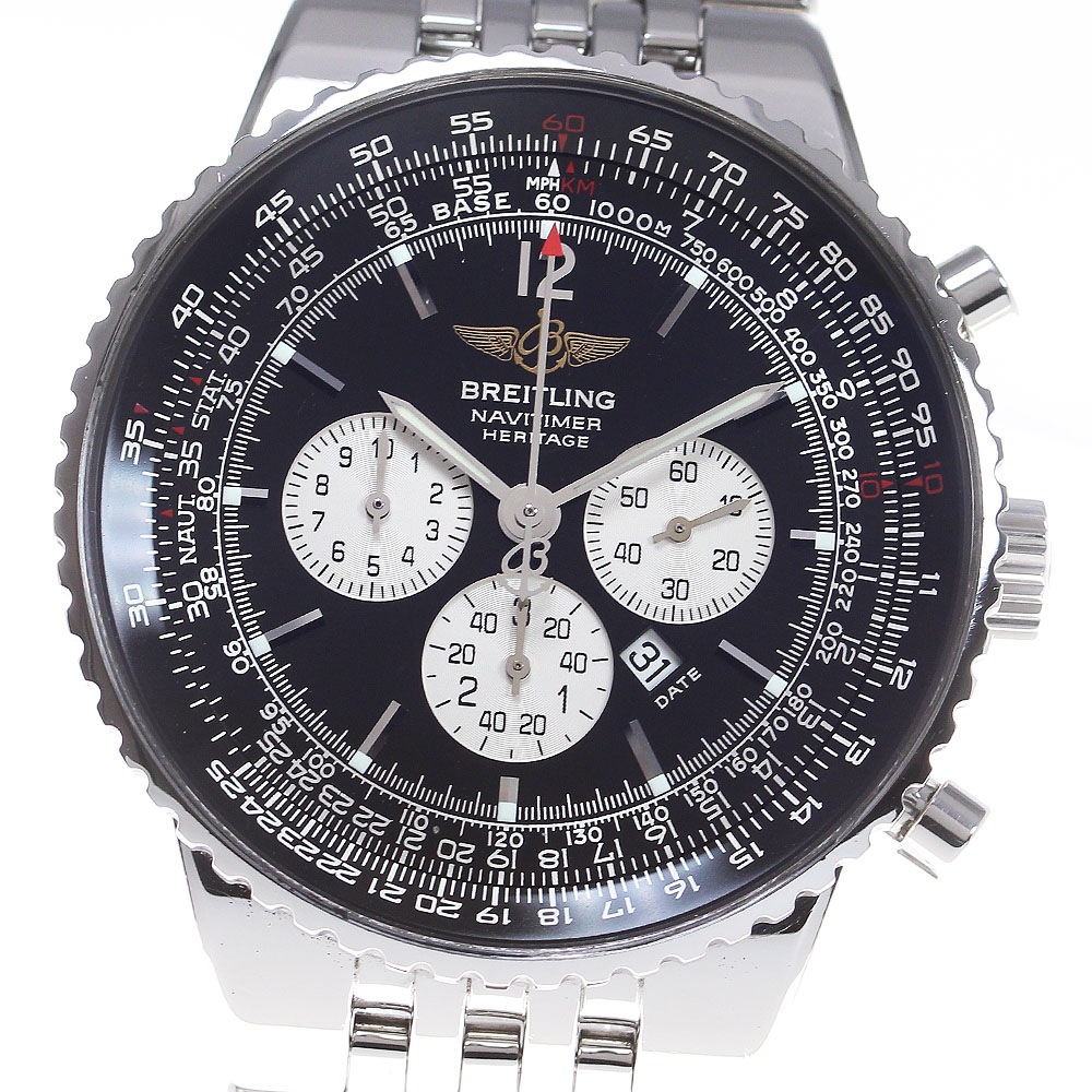 ブライトリング BREITLING A35350 ナビタイマー ヘリテージ クロノグラフ 自動巻き メンズ _836868【中古】