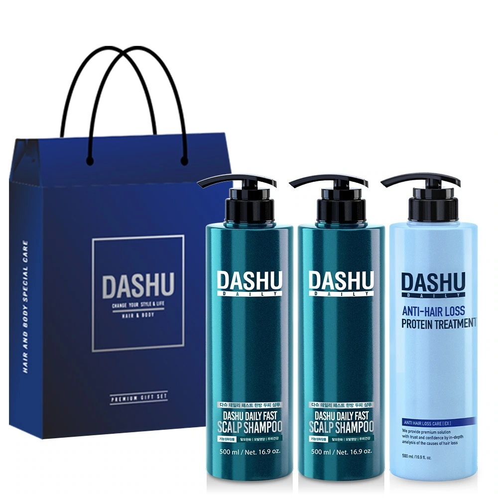 DASHU ダッシュ デイリー ファースト韓方頭皮シャンプー500mlx2p+タンパク質トリートメント500mlセット