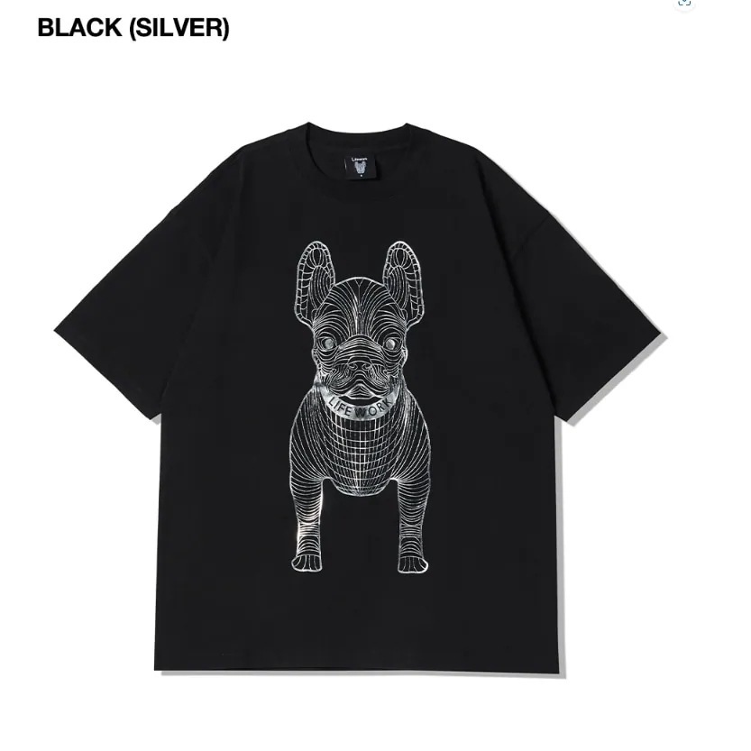 Qoo10] LIFEWORK ゴールドシルバードッグ 半袖 Tシャツ