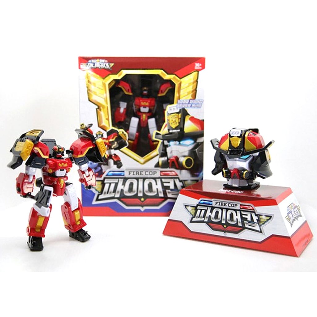 ミニフォース スーパーコップ ファイヤーコップ 変形ロボット 消防警察おもちゃ 36ヶ月以上