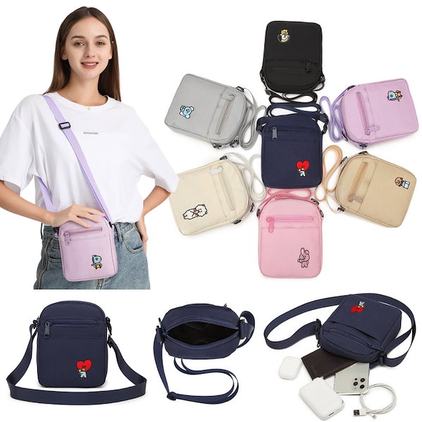 Qoo10] BT21 BTS SPAO連名ショルダーバッグ リ