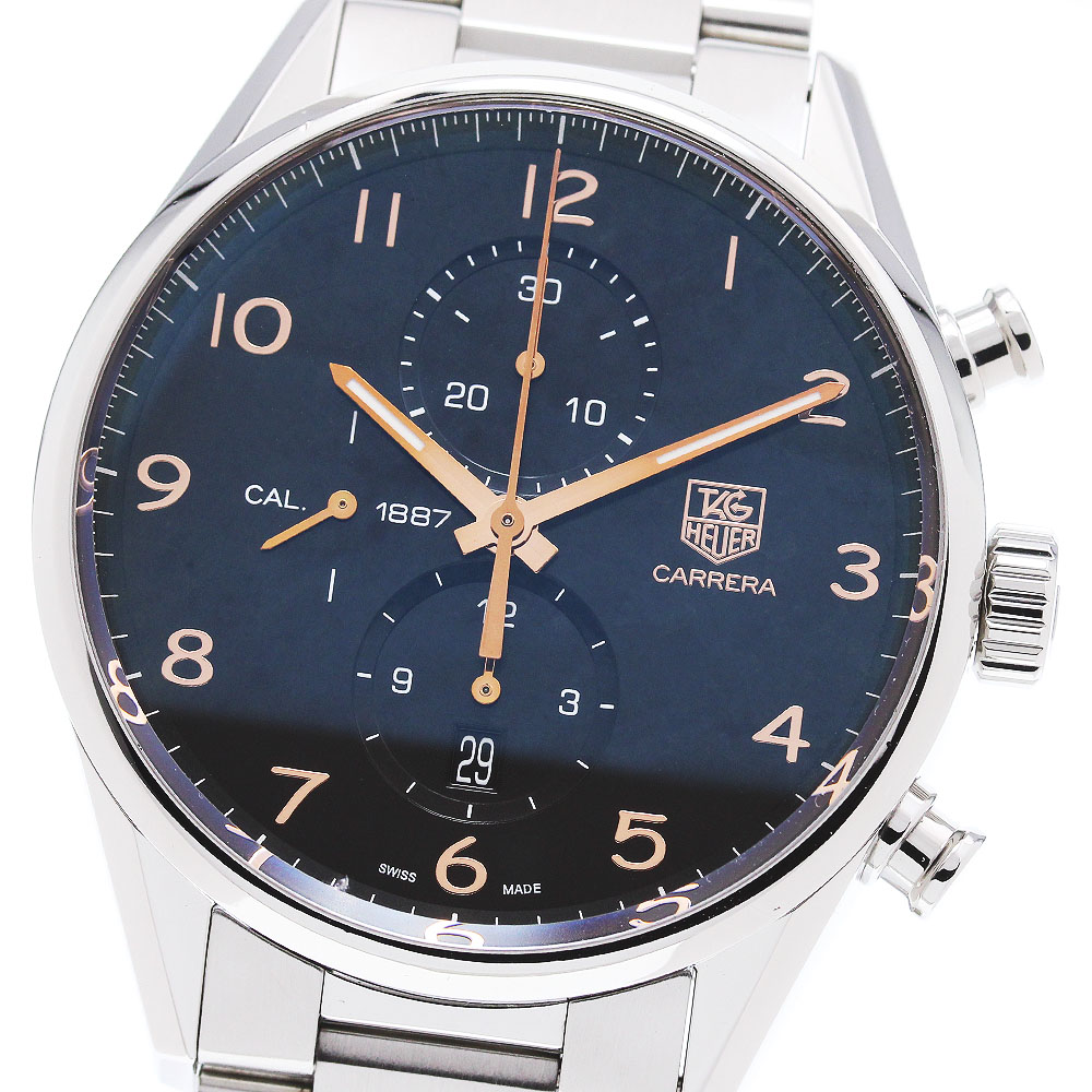 タグホイヤー TAG HEUER CAR2014-0 カレラ キャリバー1887 クロノグラフ デイト 自動巻き メンズ _860961【中古】