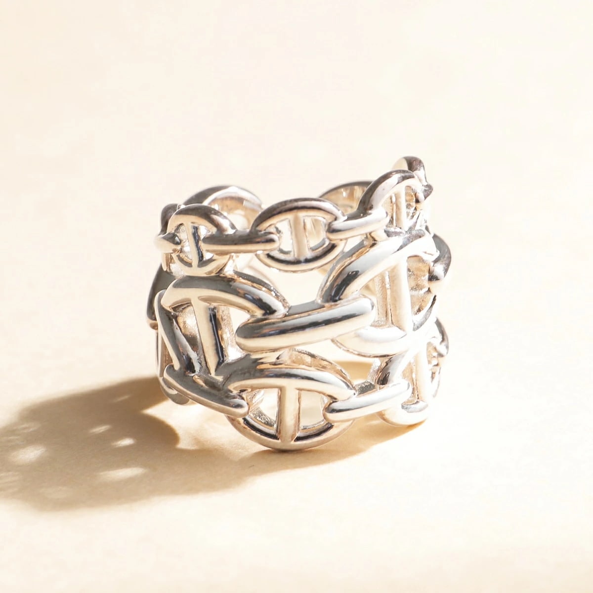 HERMES エルメス リング シェーヌダンクル アンシェネ GM Chaine dancre Enchainee H109506B レディース アンカー チェーン 指輪 silver925 SV シ