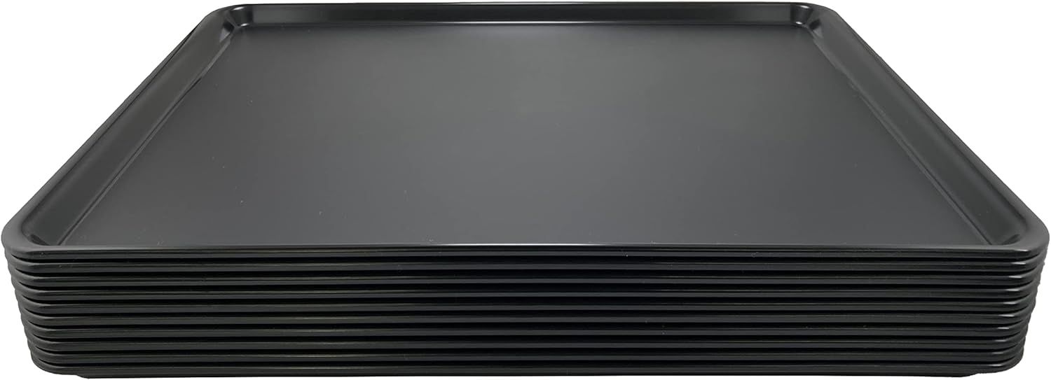 プルアップトレー W41×D30×H1.7cm ブラック 4029 ノンスリップ加工 10枚セット 日本製