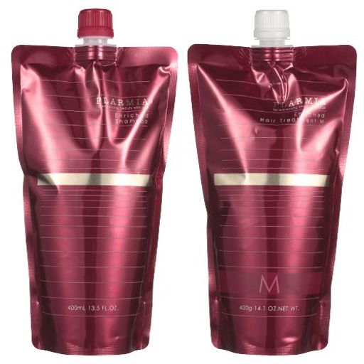 ミルボン プラーミア エンリッチド シャンプー 400ML + トリートメント M 400G 詰め替え セット