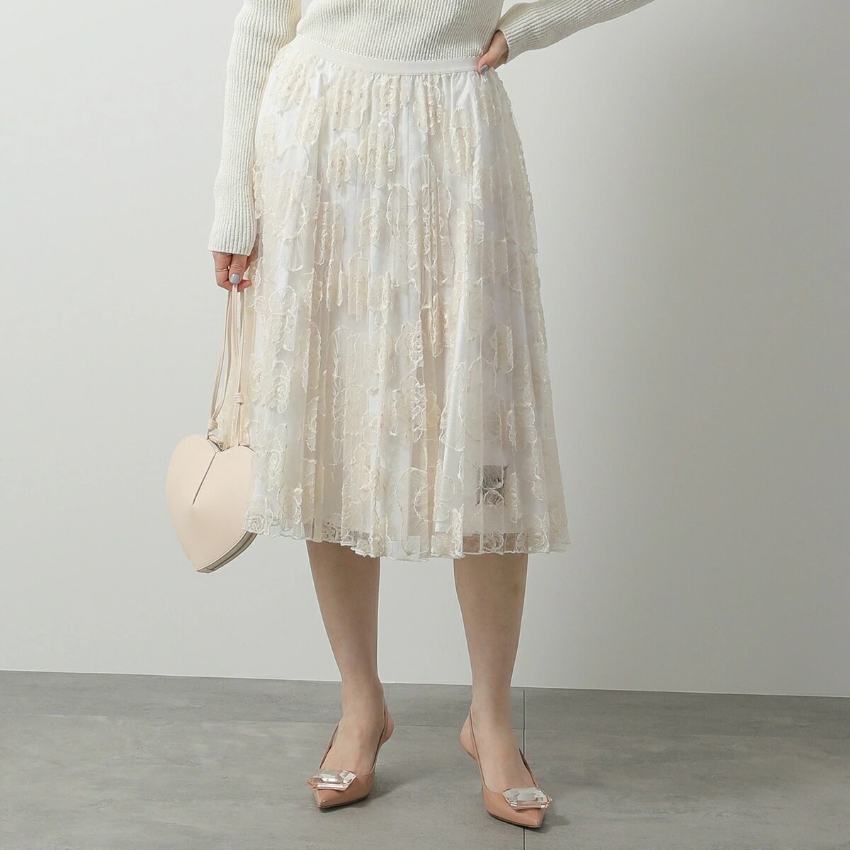 N21 KIDS ヌメロヴェントゥーノ キッズ プリーツスカート N2100P N0396 レディース ガールズ フラワー フレア 0N718