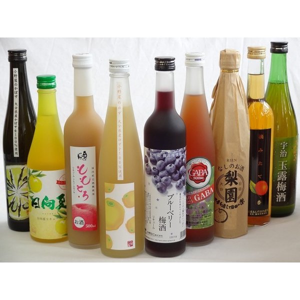 果実リキュール9本セット 紀州産 南高梅使用ブルーベリー梅酒 500ml(和歌山)高千穂酒造 宮崎