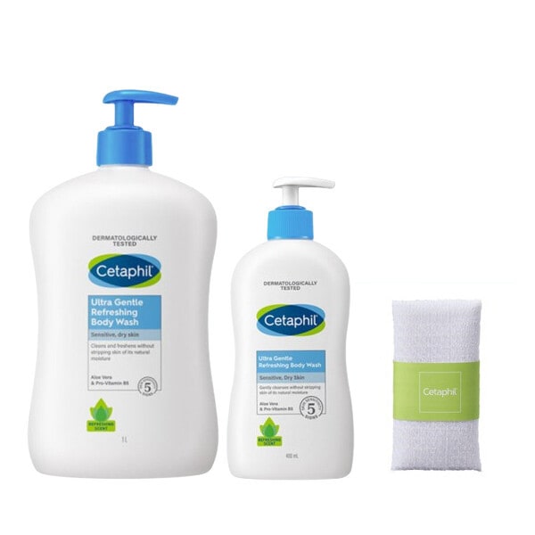セタフィルボディウォッシュリフレッシュ1000+400ml+シャワータオル