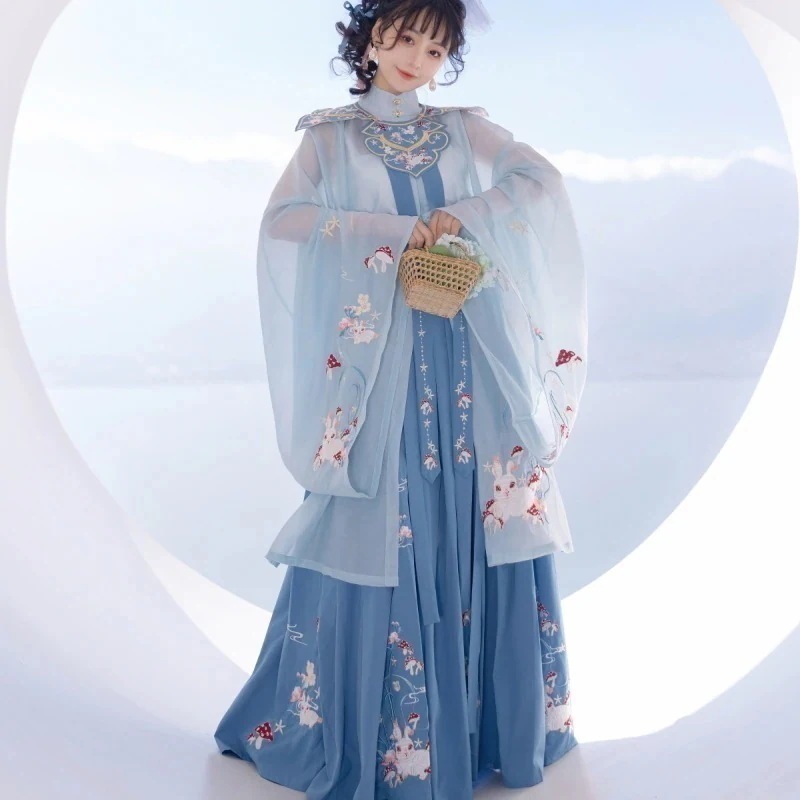 在库限りです! 特価品【フルセット】稚兎明製cos服女韓兎超仙斉腰スカート雲肩