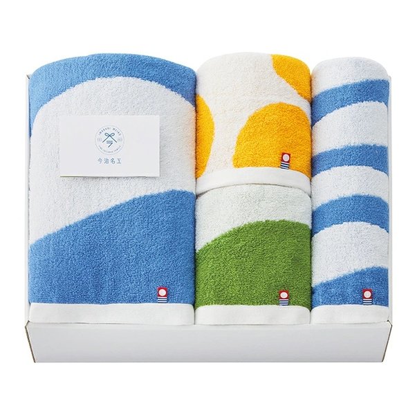 今治名工 タオルセット バスタオル1枚/フェイスタオル2枚/ウォッシュタオル1枚 ZOA615624036