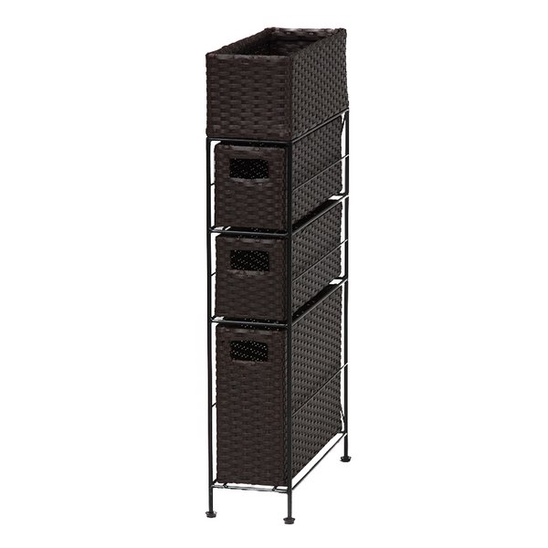 チェスト ダークブラウン 約 幅15.5×奥行40.5×高さ80cm RAN-2405DBR