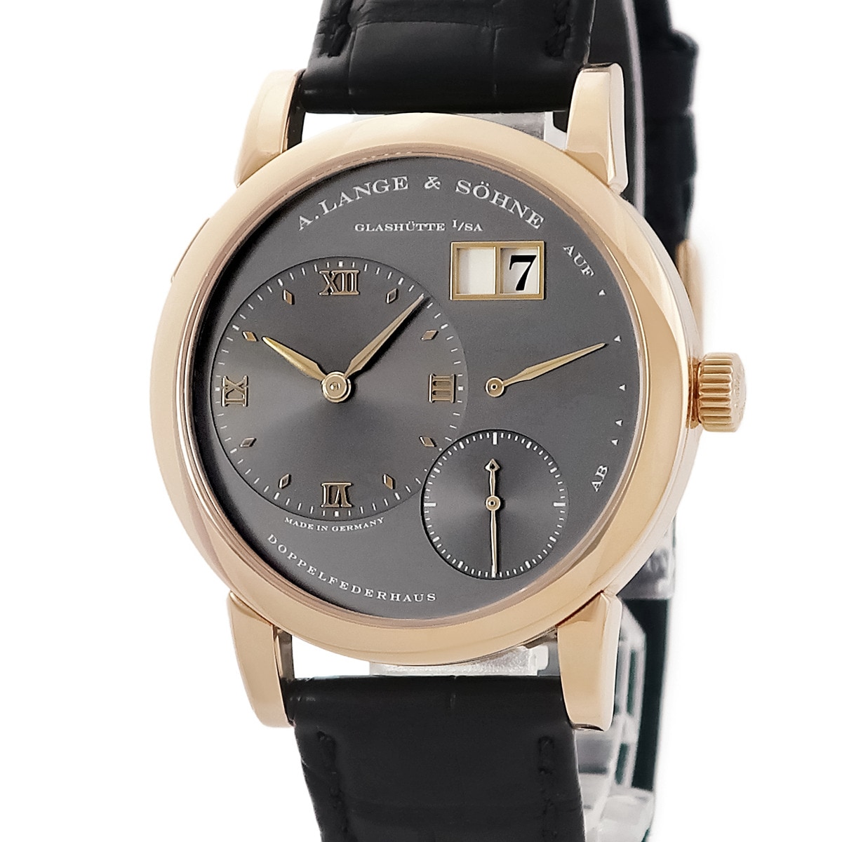 ランゲ1 101.033 手巻き メンズ K18PG無垢 ビッグデイト グレー パワーリザーブインジケーター 3年保証