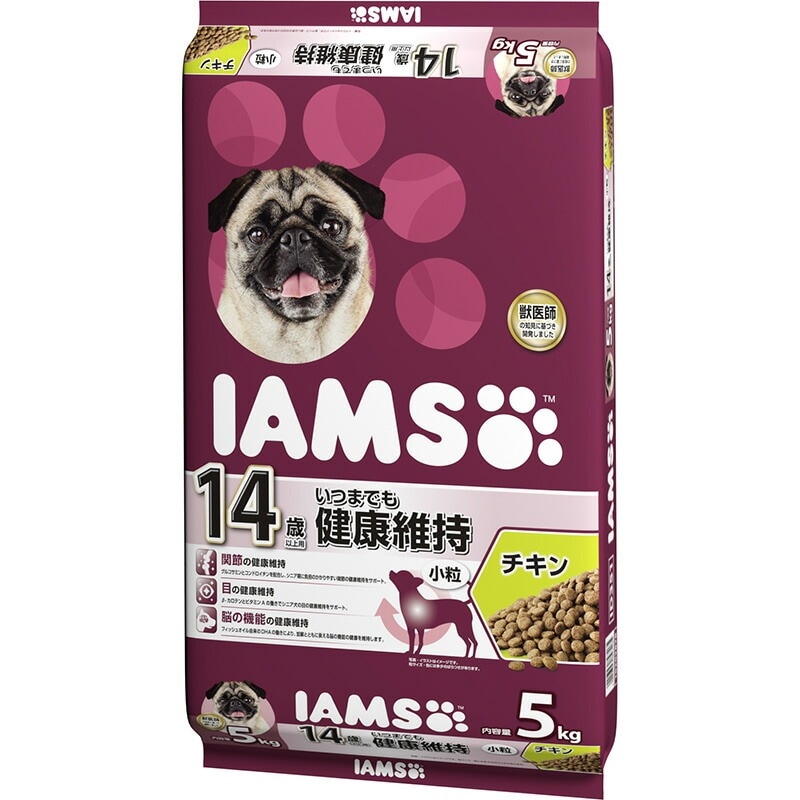 （まとめ買い）マース アイムス 14歳以上用 いつまでも健康維持 チキン 小粒 5kg 犬用フード [x3]