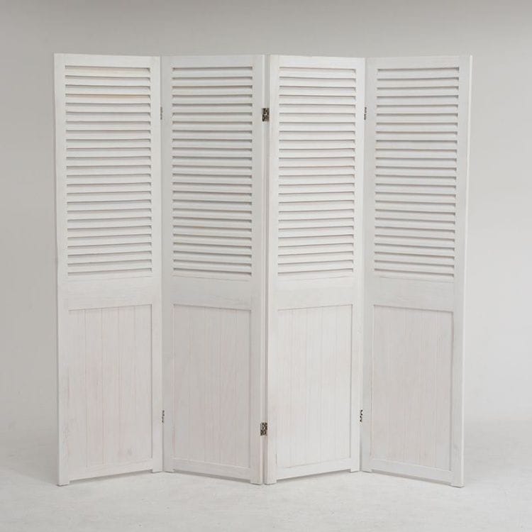 パーテーション おしゃれ 4連 衝立 間仕切り アンティークホワイト