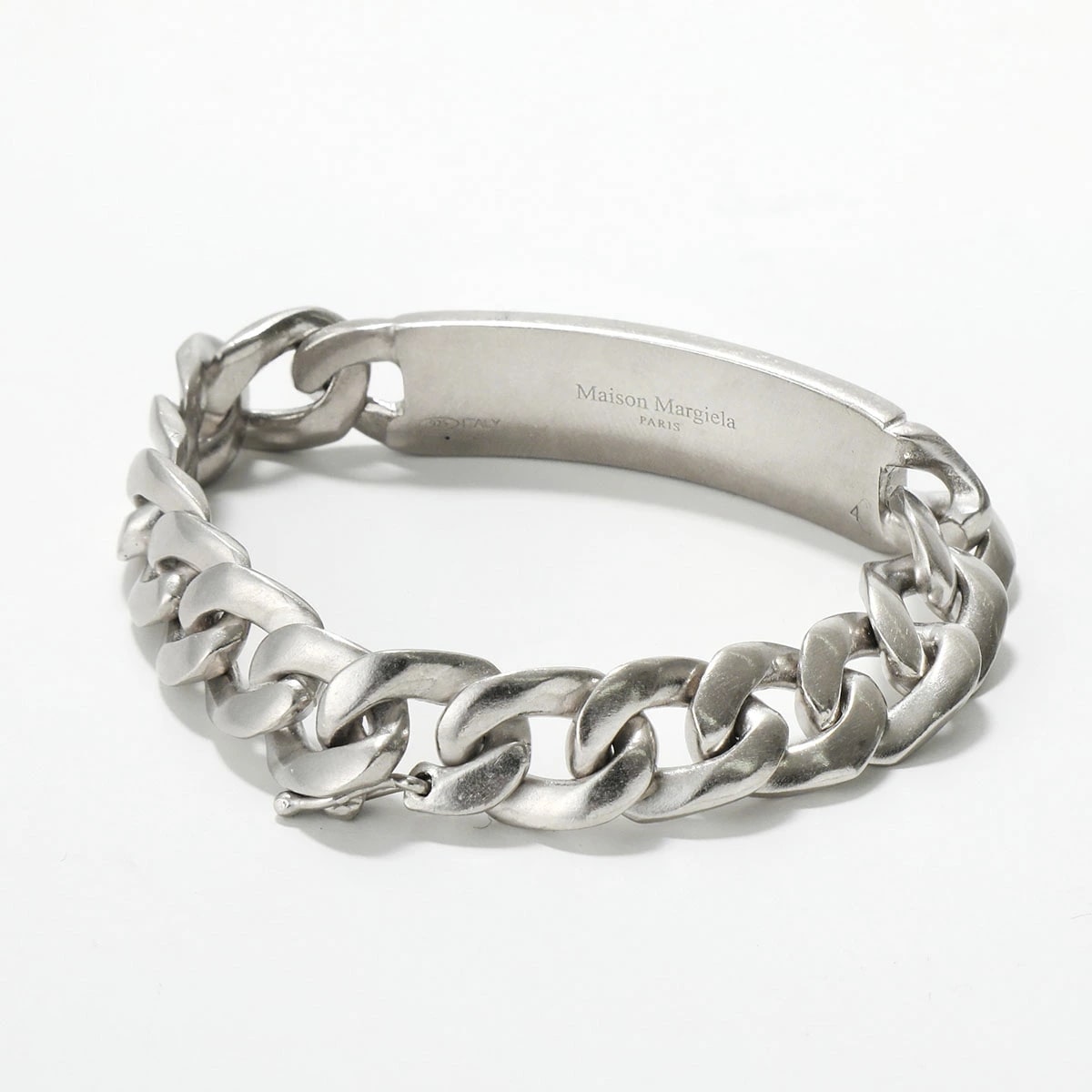 MAISON MARGIELA メゾンマルジェラ ブレスレット SI8UY0004 SV0130 レディース チェーン メタルプレート ロゴ ジュエリー アクセサリー 951