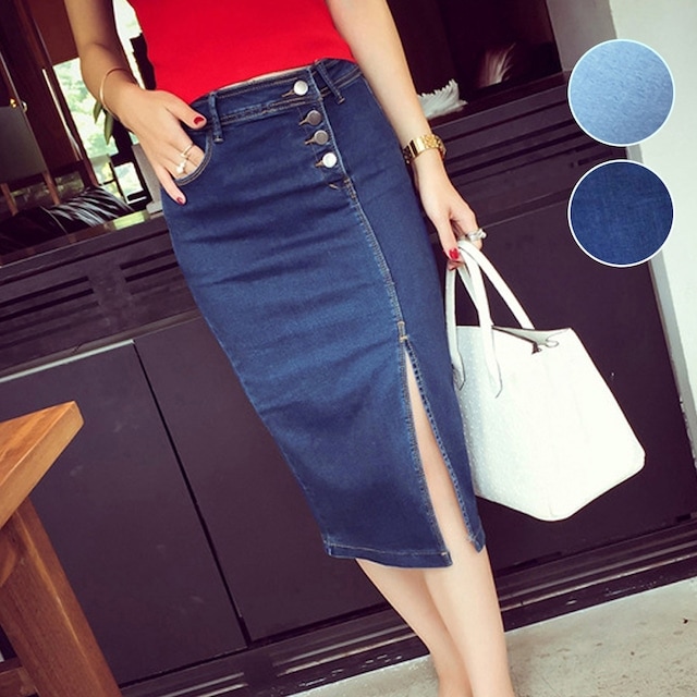 デニムスカート ChicFit Pencil