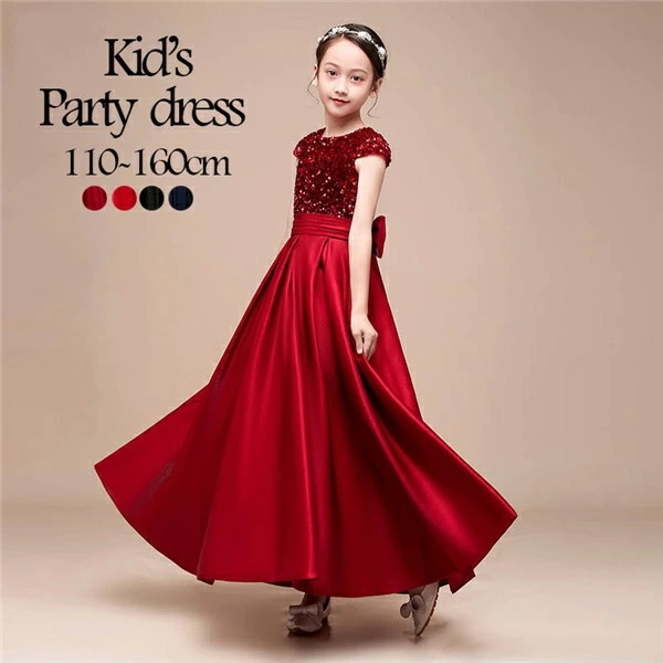 お財布に優しいドレス 子供 ピアノ 発表会 ピアノ発表会 中学生 ワンピース 女の子 ロングドレス 結婚式 ジュニア ピアノ発表会ドレス コンクール 袖付き パーティードレス イブニングドレス ロング