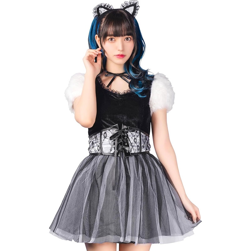 コスプレ ねこ コケティッシュガーリー バニラキャット レディース フリーサイズ ホワイト[coquettish-c]