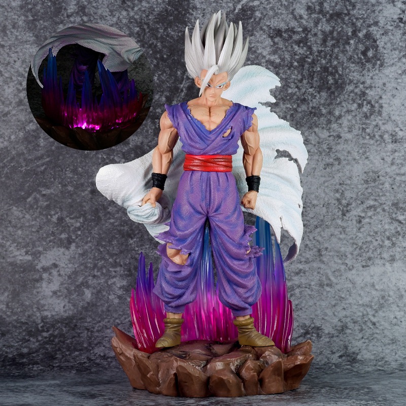 ドラゴンボールグッズ白神孫悟飯マント版光るぬいぐるみケースフィギュア
