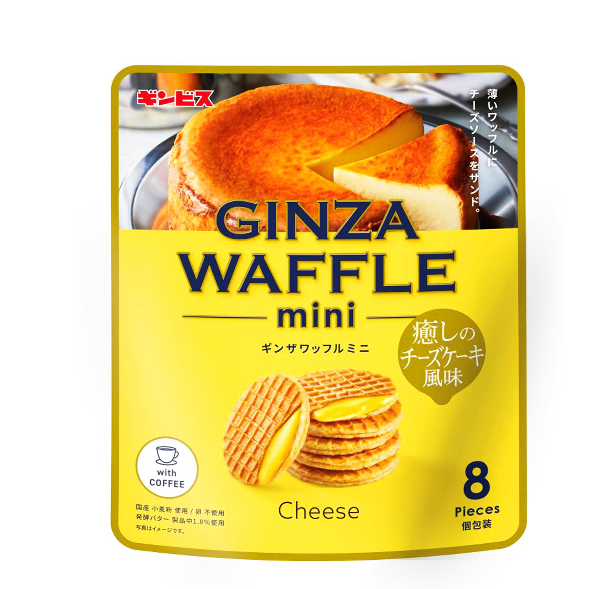 ギンビス ギンザワッフルミニ癒しのチーズケーキ風味 72g×12袋