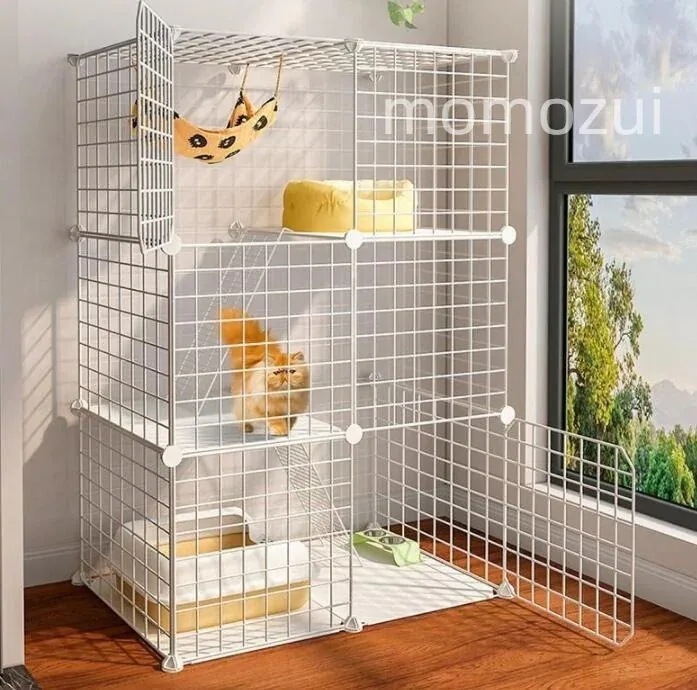 メガ割メガ割-ケージ ペットケージ 室内 3階段 猫 犬 小型犬 ペット キャットケージ 小動物 ペットゲージ65