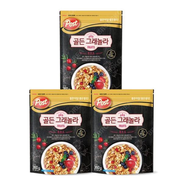 ポストゴールデン グラノーラ フルーツ 360g X 3個 シリアルおやつミルク