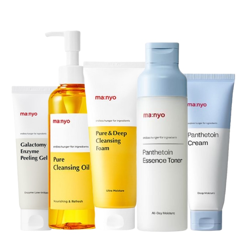 魔女工場 パンテトイン 5点 オールインワンセット(選べるピーリングジェル 1個+選べるクレンジング 2個+トナー 200ml+クリーム80ml) / 韓国人気 敏感肌 保湿 鎮静 スキンケアセット