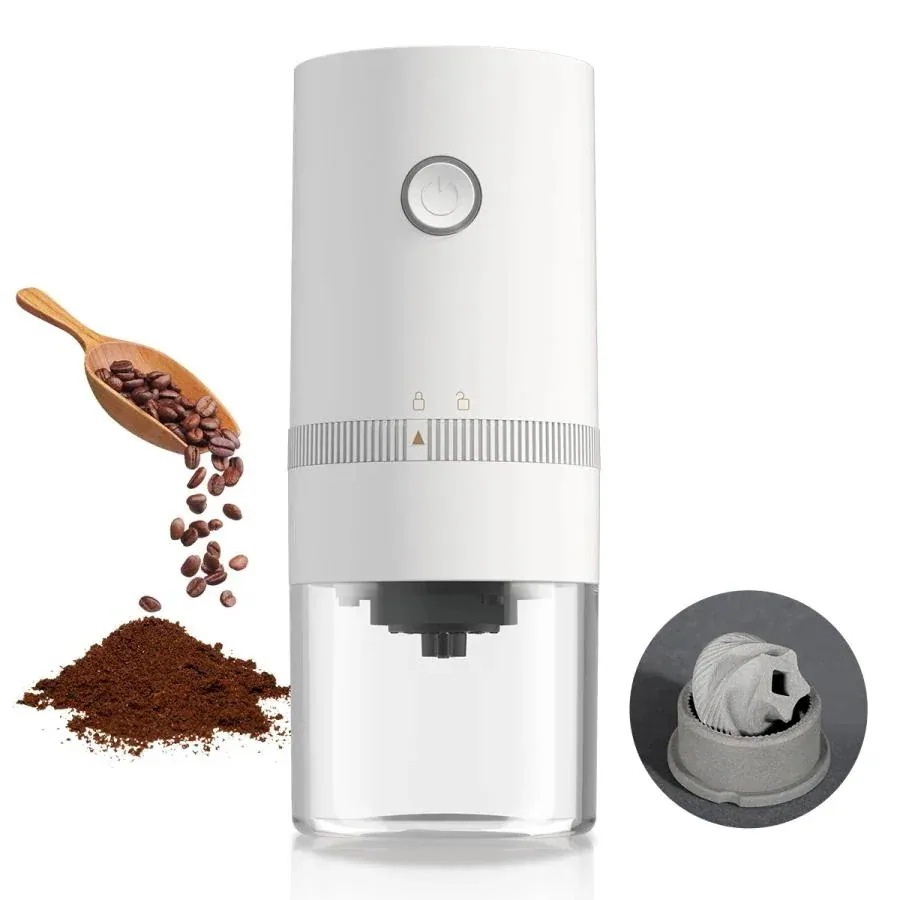 大好評！メガ割 スーパーセール電動コーヒーミル 充電式 自動コーヒーミル 挽き具合7段階調整 セラミック 豆挽き コーヒー豆 フィルター コーヒーミル 電動コーヒーミル 粉末 コーヒー豆 ひき機 水洗