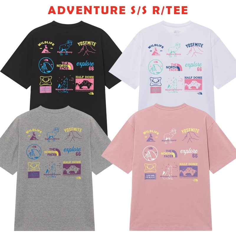 韓国正規品保証 関税負担なしNT7UR06J ADVENTURE SS RTEEデイリー 基本 着装 男子 女子 人気 韓国 ファッション 男女共用 アウトドア